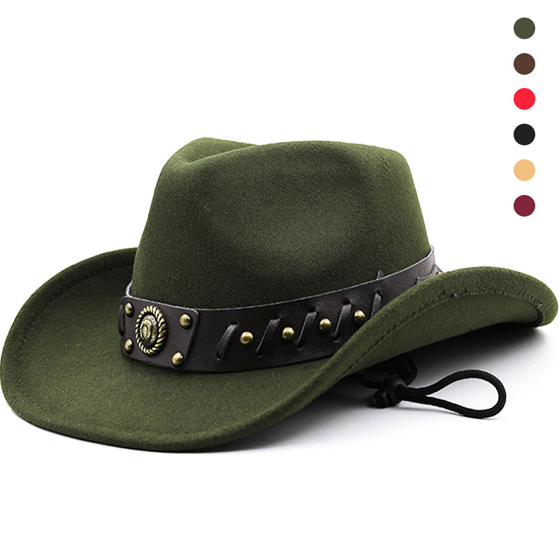 Men's Cowboy Hat with Adjustable Buckle