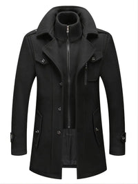 Men's Double-Breasted Military Overcoat