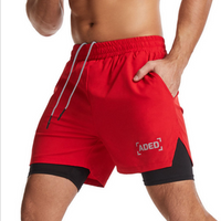 Men's Double-Layer Athletic Shorts - Breathable and Flexible