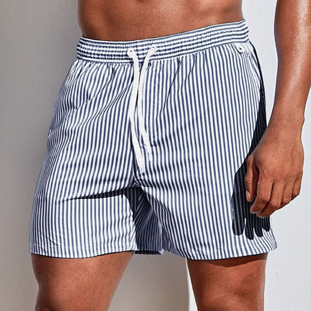 Men's Drawstring Striped Shorts