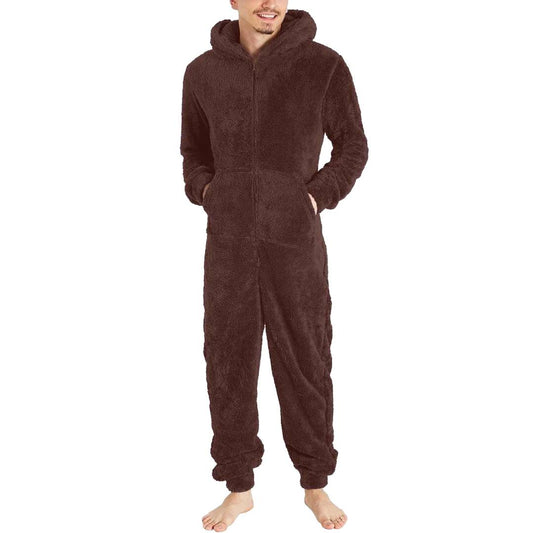 Men's Fleece Jumpsuit - Warm and Comfortable Dungarees