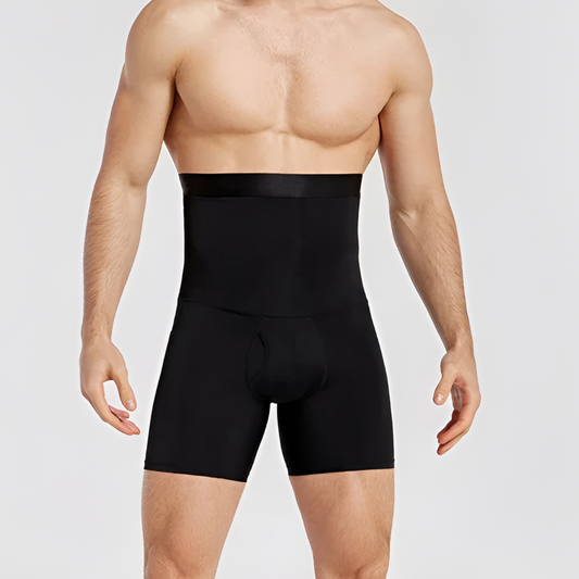Men's High-Waisted Compression Shorts with Tummy Control