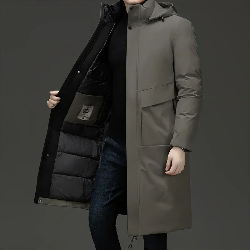Men's Hooded Padded Long Coat