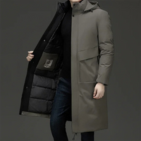 Men's Hooded Padded Long Coat