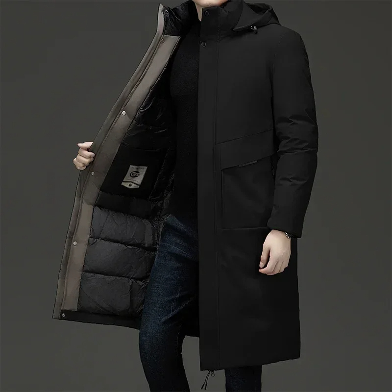 Men's Hooded Padded Long Coat
