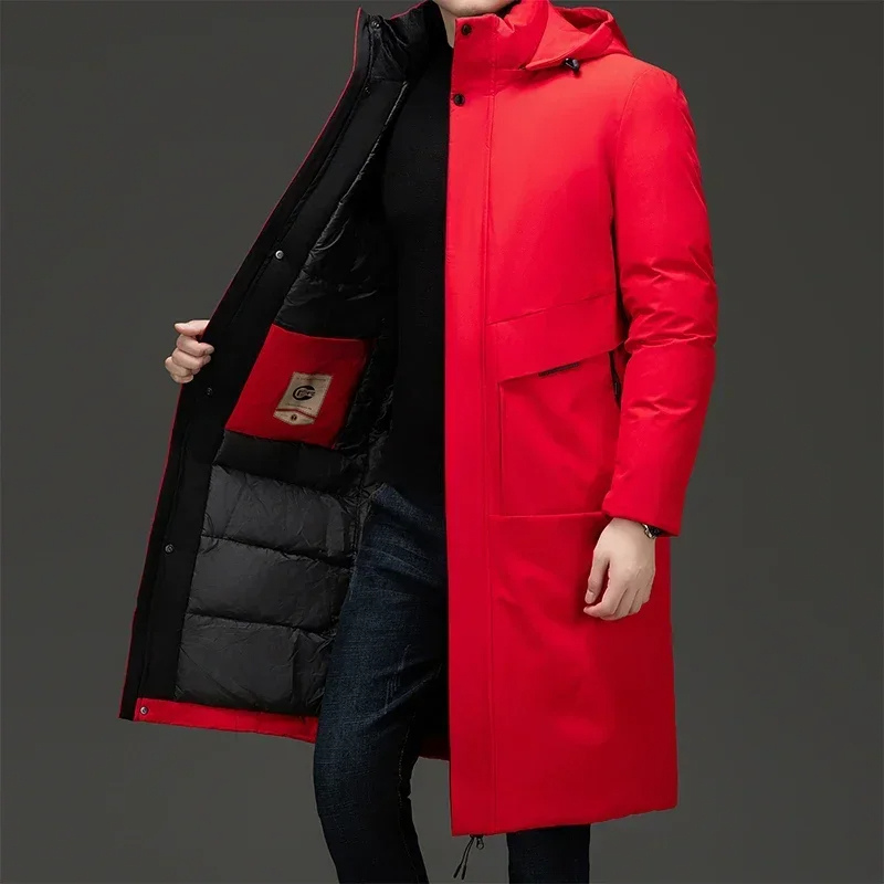 Men's Hooded Padded Long Coat