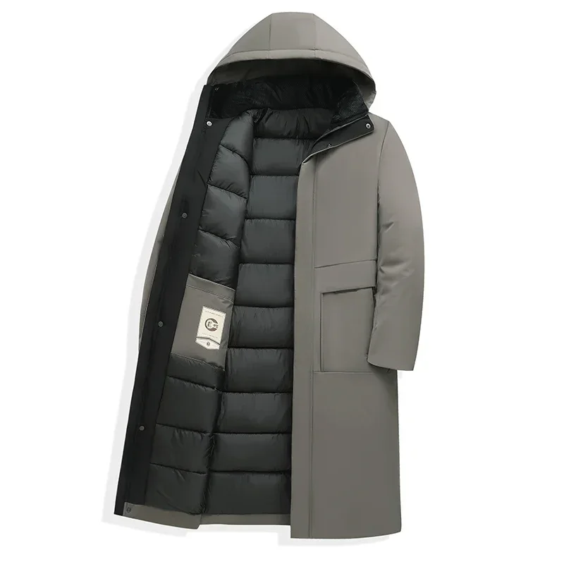 Men's Hooded Padded Long Coat
