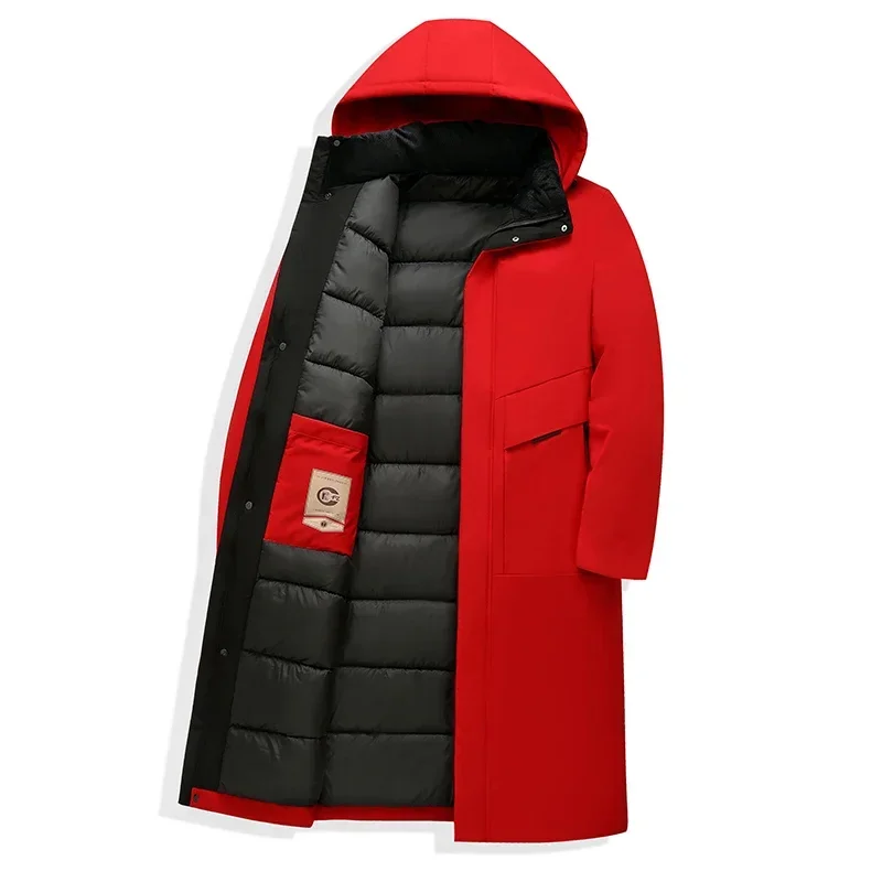 Men's Hooded Padded Long Coat