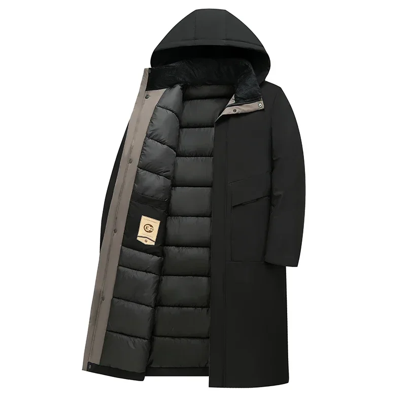 Men's Hooded Padded Long Coat