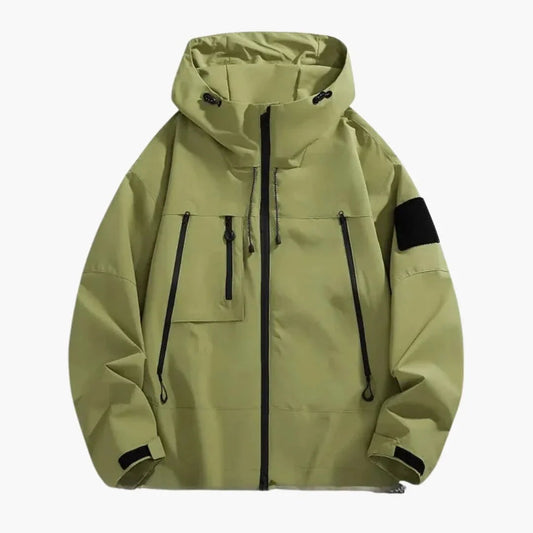 Men's Hooded Softshell Jacket with Zipper Pockets