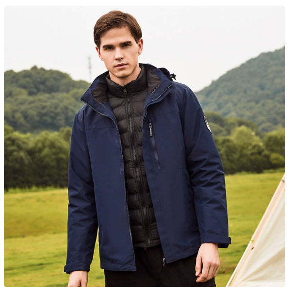 Men's Insulated Waterproof Winter Parka with Hood