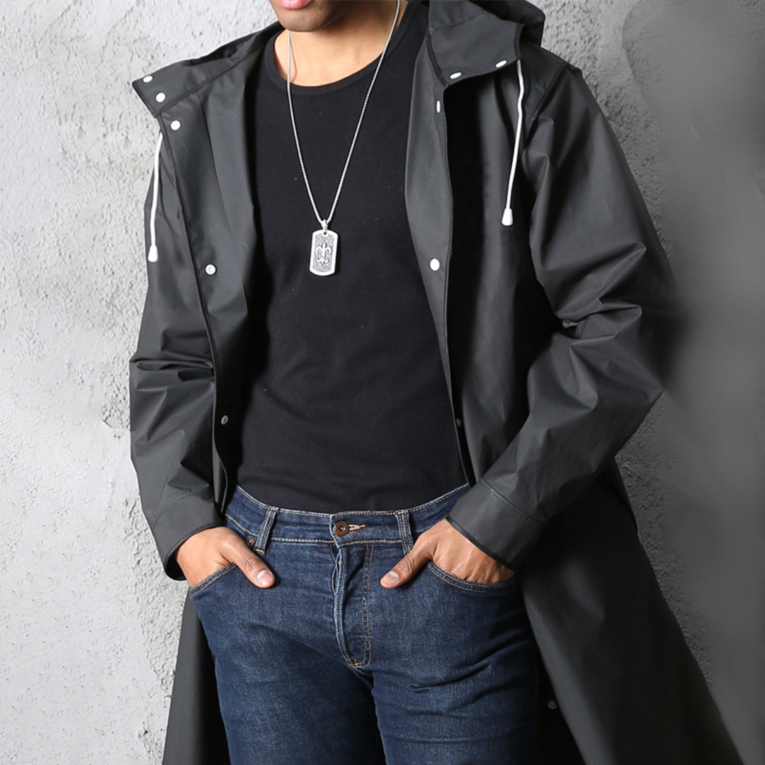 Men's Long Hooded Jacket