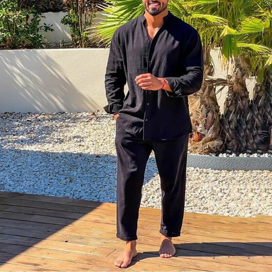 Men's Long-Sleeve Casual Loungewear Set