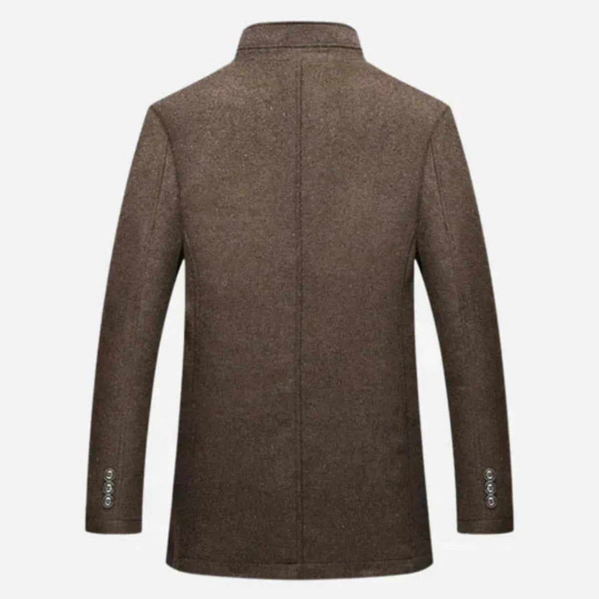 Men's Mid-Length Stand Collar Overcoat