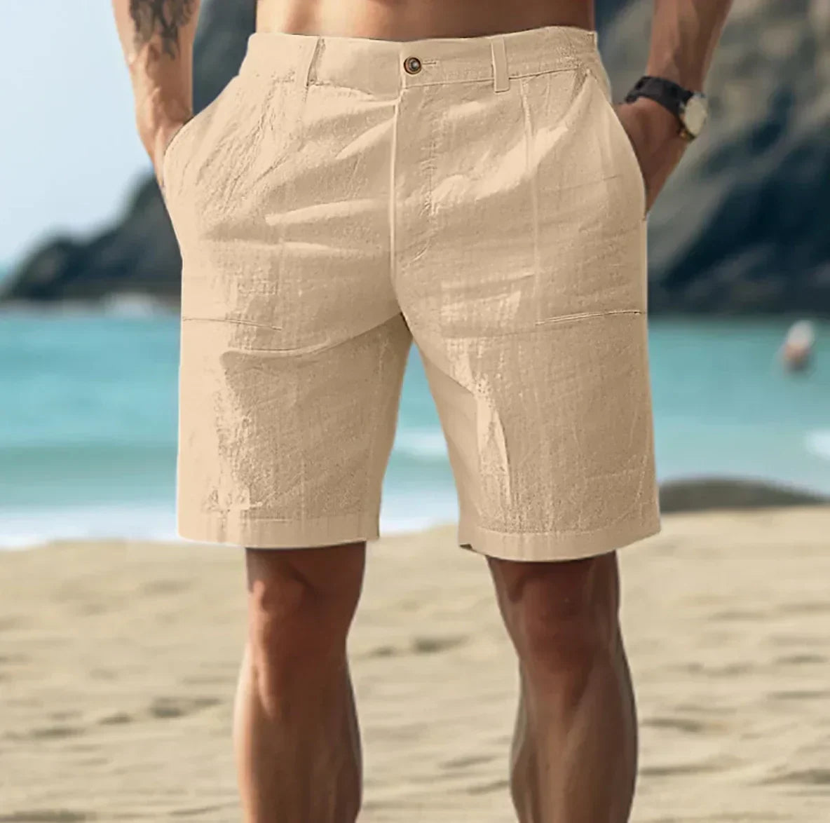 Men's Mid-Rise Casual Chino Shorts