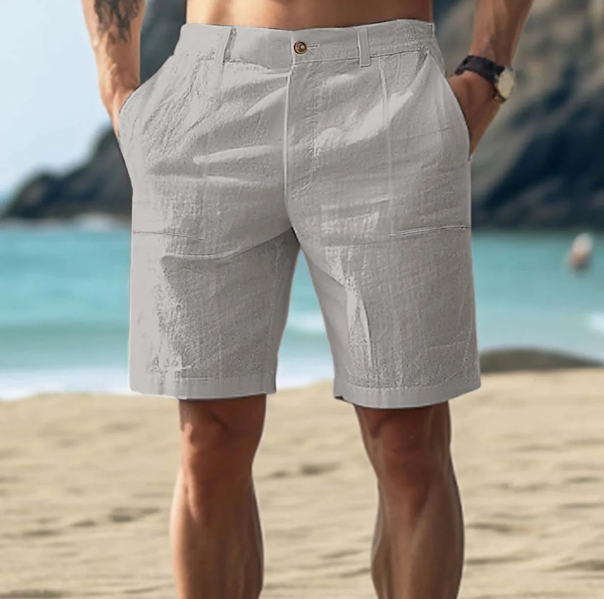 Men's Mid-Rise Casual Chino Shorts