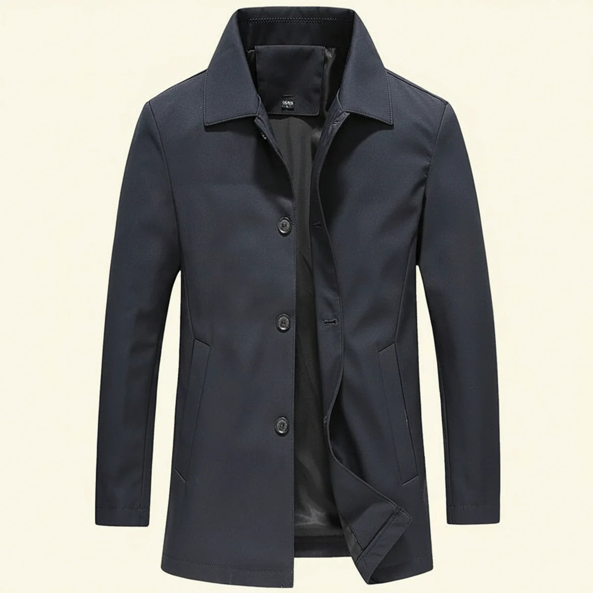 Men's Minimalist Mid-Length Overcoat