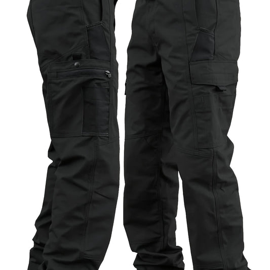 Men's Multi-Pocket Cargo Work Trousers – Wear-Resistant and Outdoor Suitable