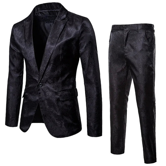 Men's Paisley Jacquard Suit
