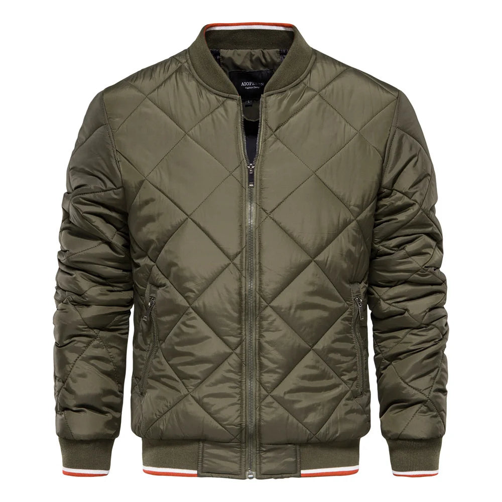 Men's Quilted Bomber Jacket