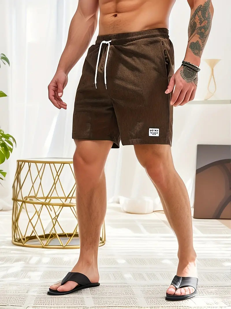 Men's Ribbed Textured Swim Shorts