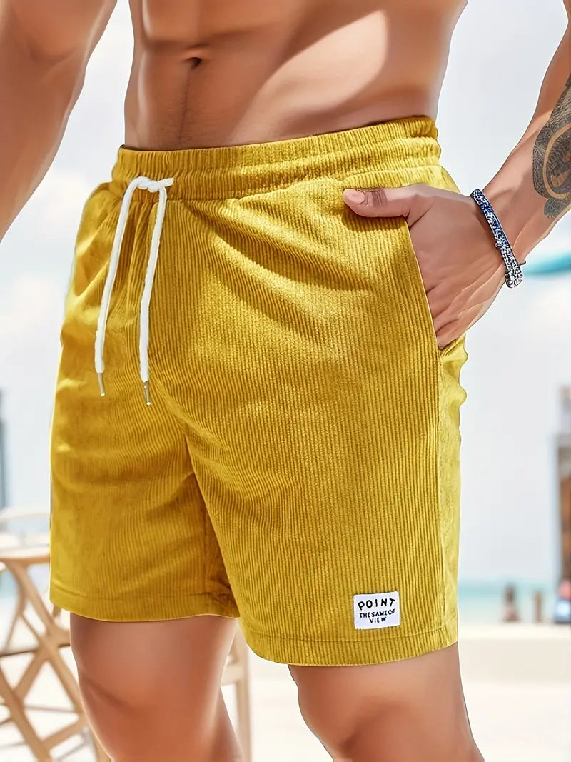 Men's Ribbed Textured Swim Shorts