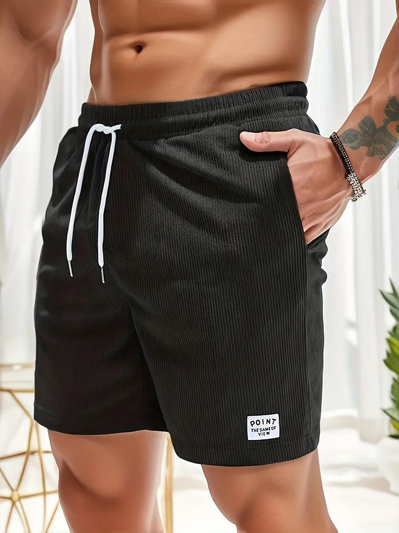 Men's Ribbed Textured Swim Shorts