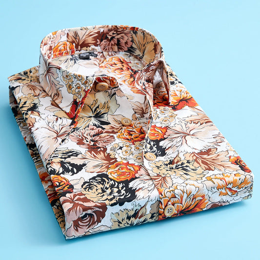Men's Short Sleeve Floral Print Shirt