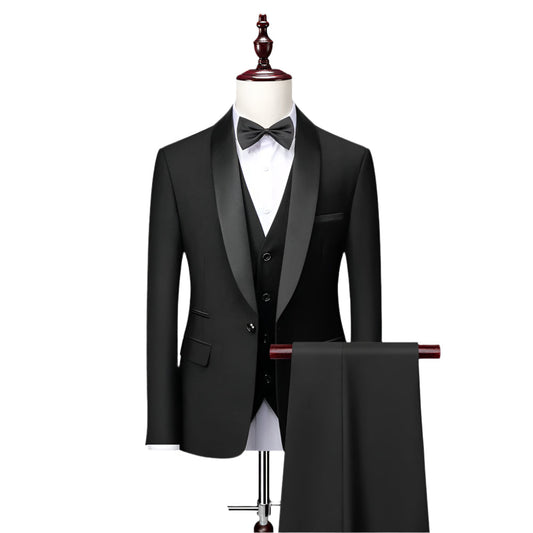 Men's Slim Fit 3-Piece Suit for Formal Occasions
