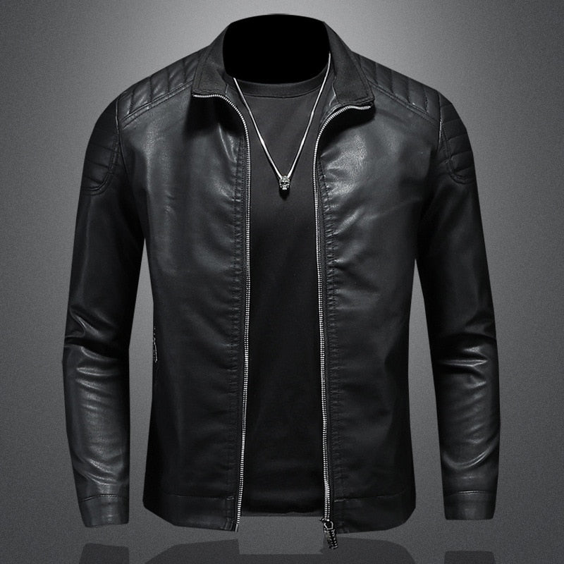 Men's Slim-Fit Biker Jacket