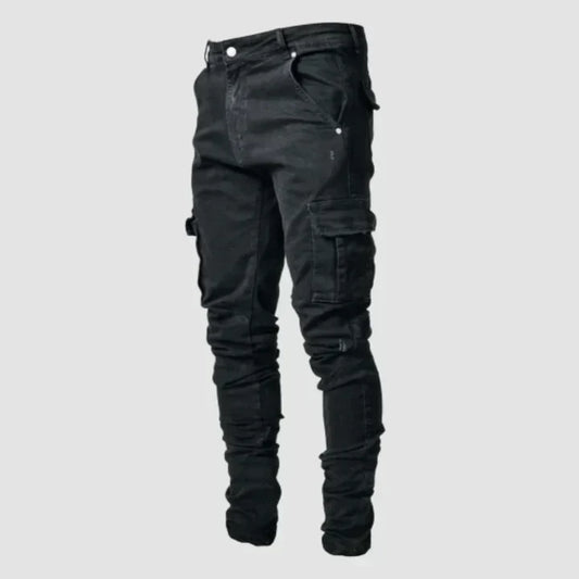 Men's Slim Fit Denim Cargo Pants
