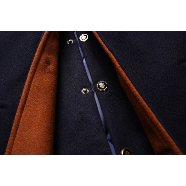 Men's Stand Collar Mid-Length Coat