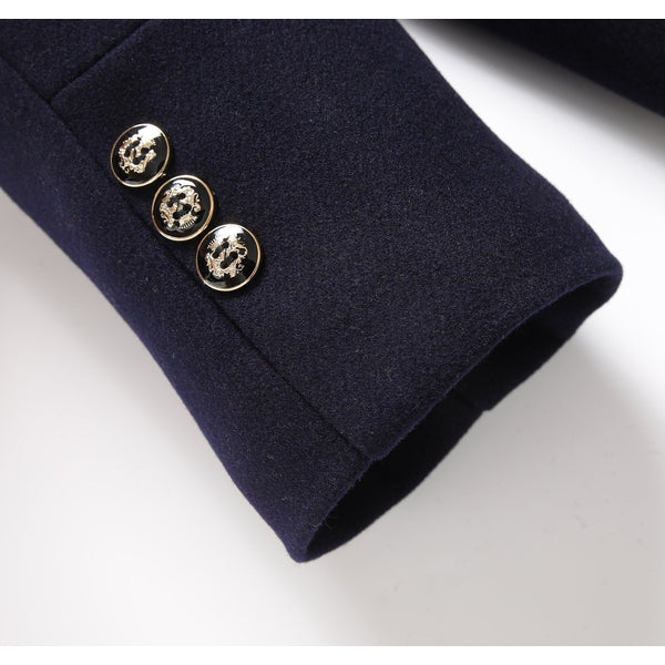 Men's Stand Collar Mid-Length Coat