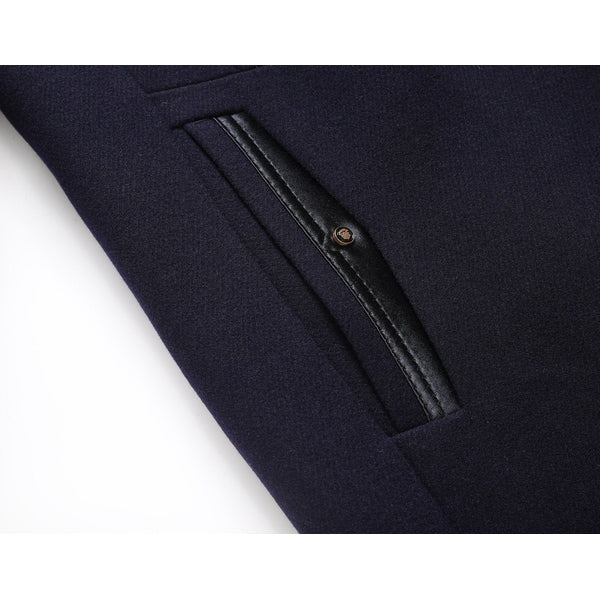 Men's Stand Collar Mid-Length Coat