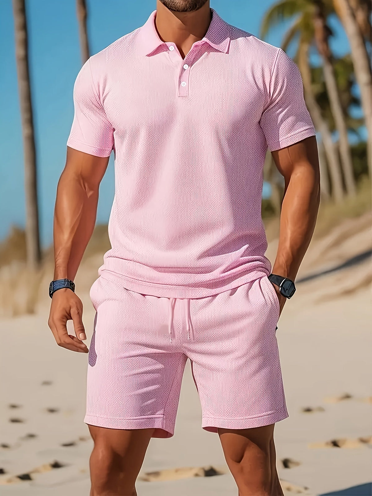 Men's Summer Fashion Set for Beach and Casual Wear