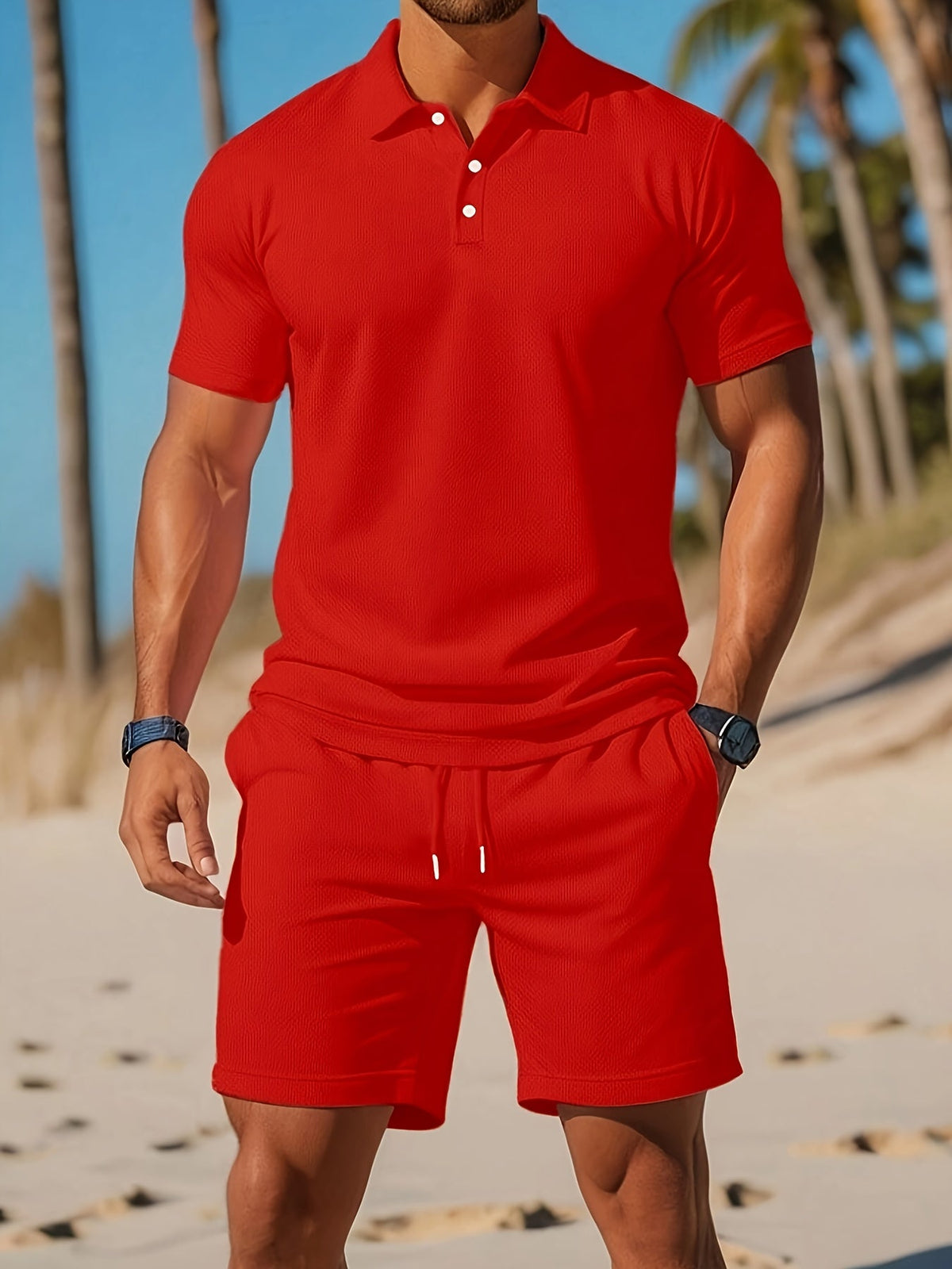 Men's Summer Fashion Set for Beach and Casual Wear