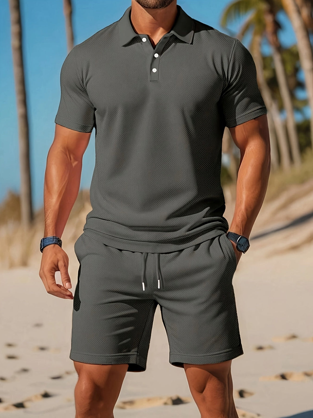 Men's Summer Fashion Set for Beach and Casual Wear