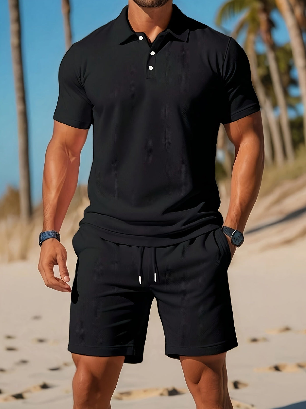 Men's Summer Fashion Set for Beach and Casual Wear