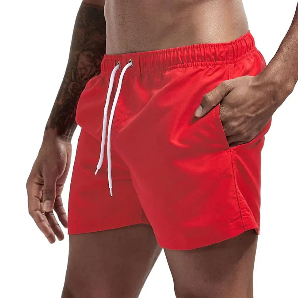 Men's Swim Trunks with Drawstring Waistband