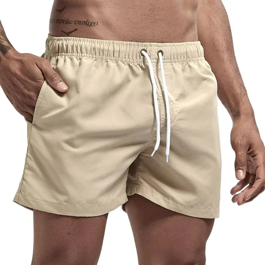 Men's Swim Trunks with Drawstring Waistband