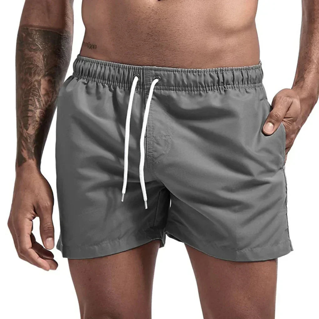 Men's Swim Trunks with Drawstring Waistband