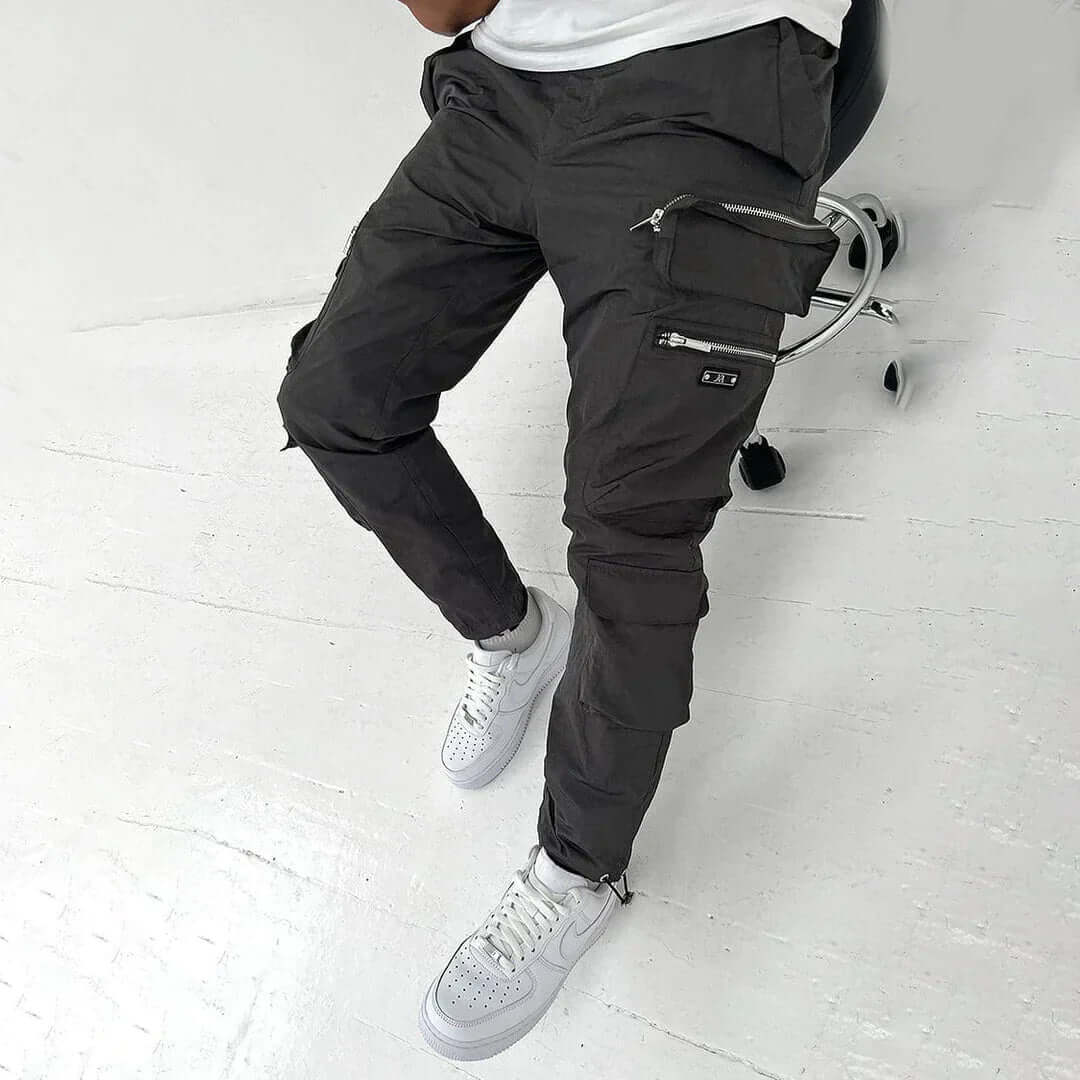 Men's Tapered Multi-Pocket Cargo Trousers