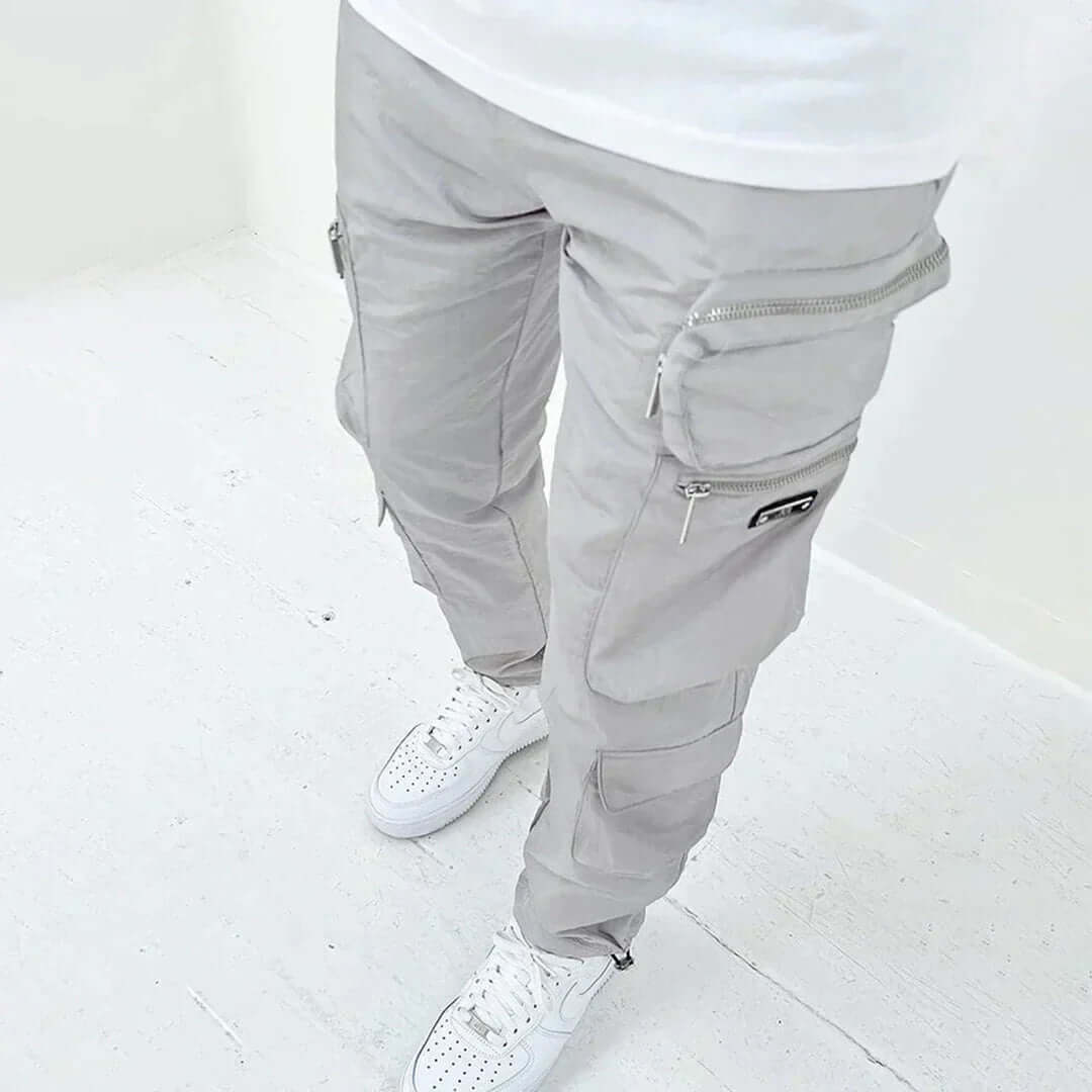 Men's Tapered Multi-Pocket Cargo Trousers