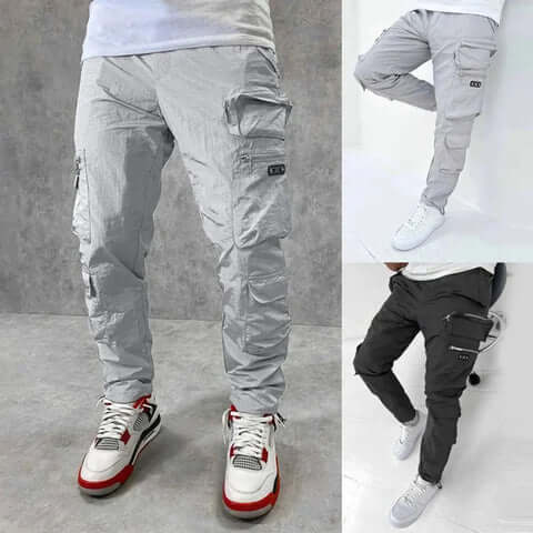 Men's Tapered Multi-Pocket Cargo Trousers