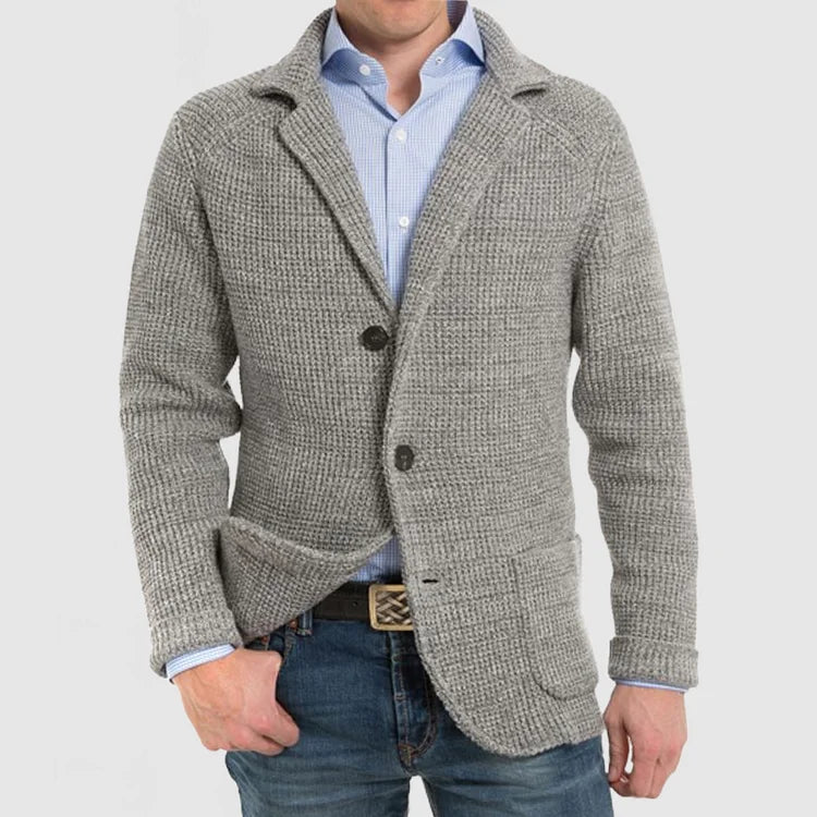 Men's Two-Button Knit Blazer
