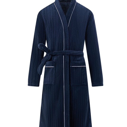Men's Winter Bathrobe – Warm and Soft Fleece Dressing Gown with Comfortable Fit