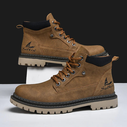 Men's Winter Boots - Leather Trekking Boots for Winter Conditions