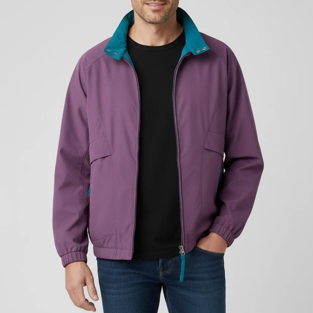 Men's Zip-Up Windbreaker Jacket