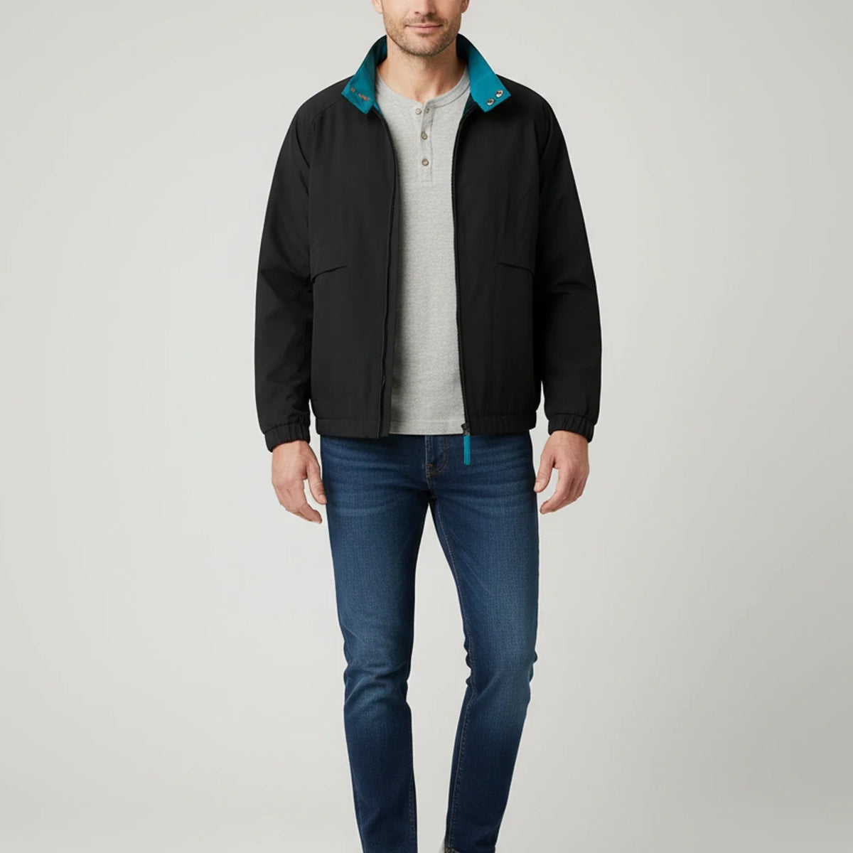 Men's Zip-Up Windbreaker Jacket