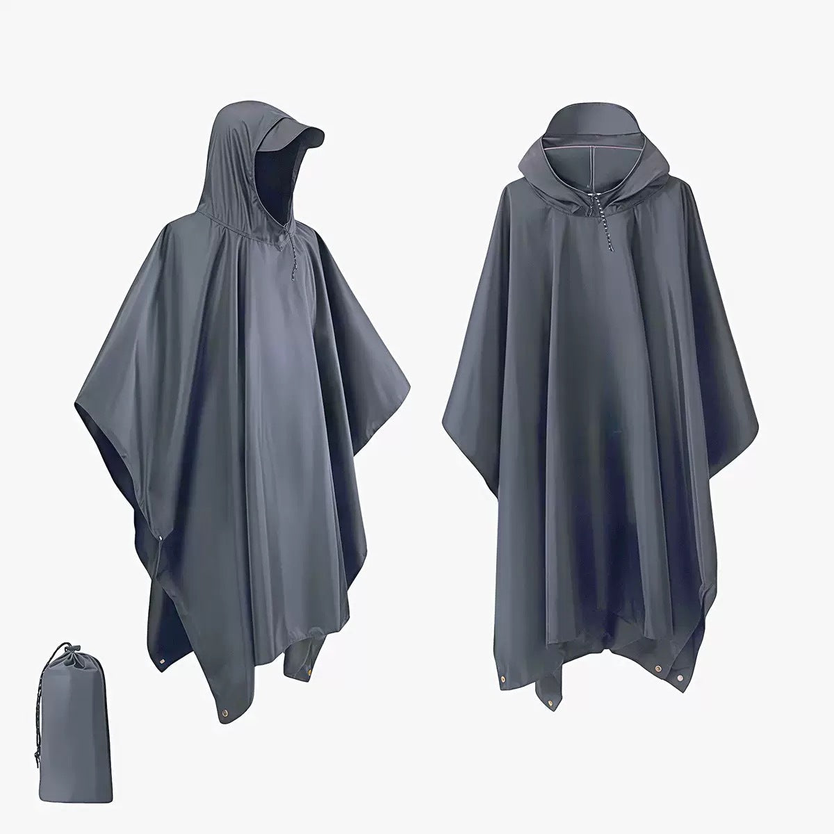 Military-Style Hooded Rain Poncho